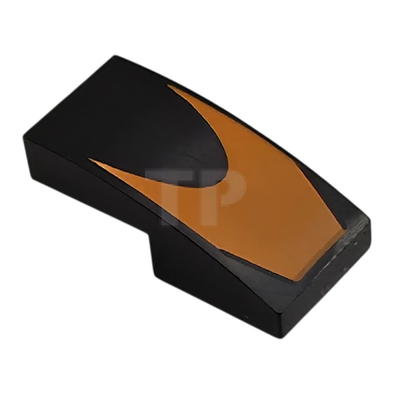 LEGO&reg; 11477pb207 - 6523217 - Slope, Curved 2 x 1 x 2/3 with Orange Chevron Pattern