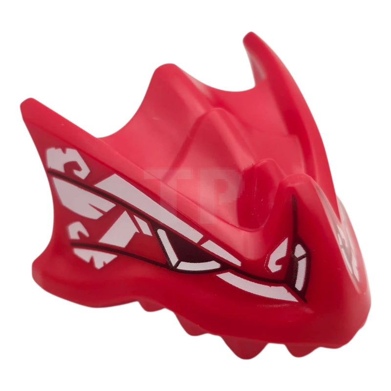 LEGO&reg; 6553658 - 7243pb01 - Dragon Head with Pin Hole and Spiral Markings Pattern