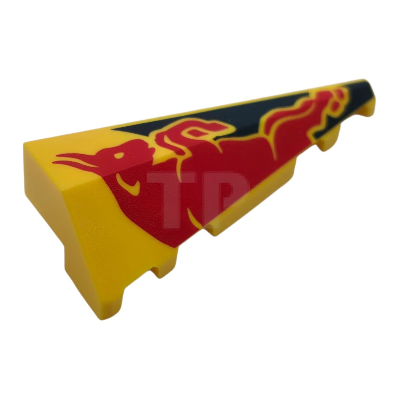 LEGO&reg; 6535189 - 3505pb02 - Wedge 5 x 2 Right with Red Bull on Dark Blue Panel Pattern