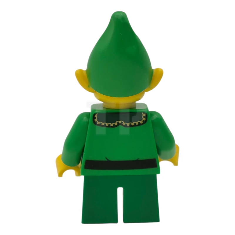 LEGO&reg; hol364 Duende - Collar Verde Oscuro y Cuerno Dorado, Sonrisa de Boca Abierta con Pecas