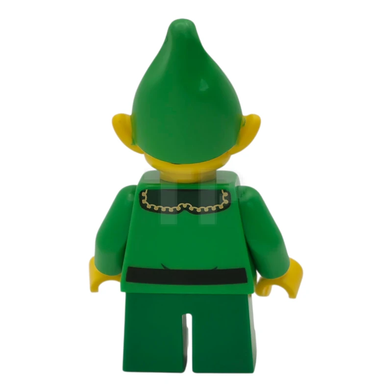 LEGO&reg; hol363 Elfo - Collar Verde Oscuro y Cuerno Dorado, Sonrisa de Boca Abierta