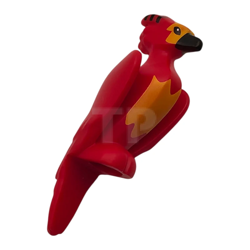 LEGO&reg; 6551849 - 69238pb01 - Phoenix with Black Beak, Eyes and Stripes, Bright Light Orange Face and Chest Pattern (HP Fawkes)