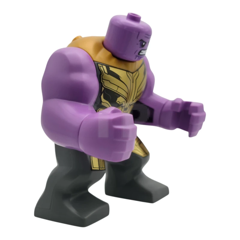 LEGO&reg; sh0896 Thanos - Large Figure, Dark Bluish Gray Outfit with Gold Armor, Printed Legs, Angry