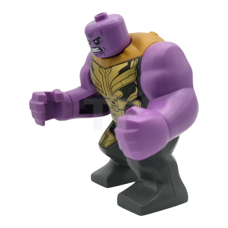 LEGO&reg; sh0896 Thanos - Large Figure, Dark Bluish Gray Outfit with Gold Armor, Printed Legs, Angry
