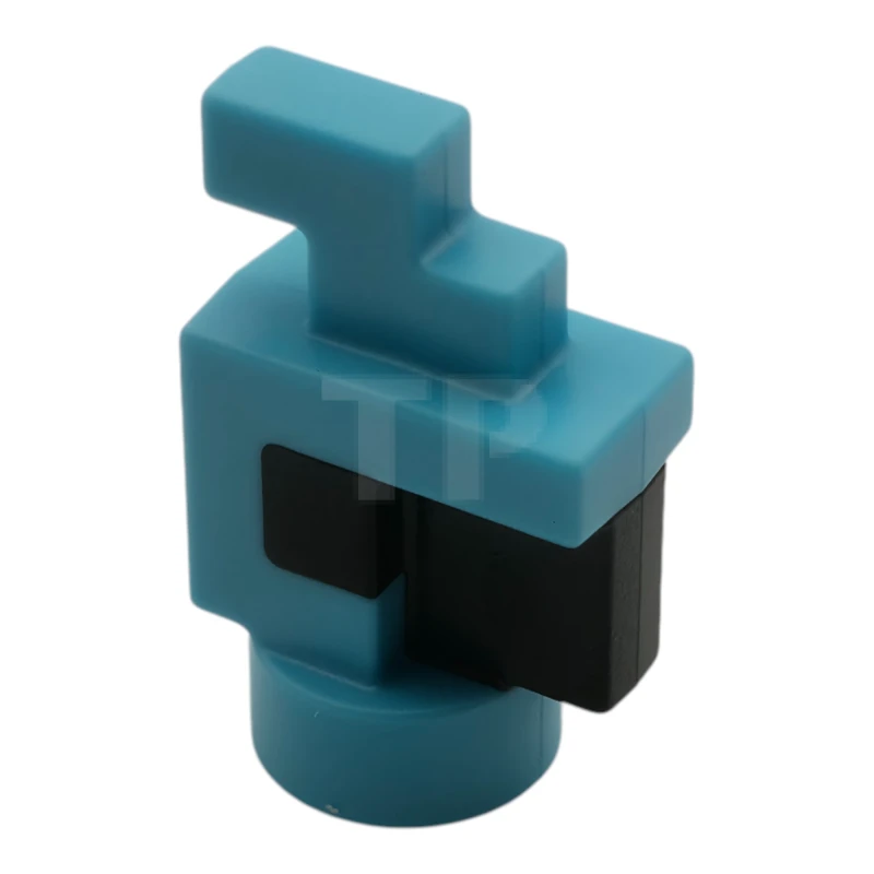 LEGO&reg; 6548229 - 41703pb01 - Creature Head Pixelated with Black Eyes and Beak Pattern (Minecraft Parrot)