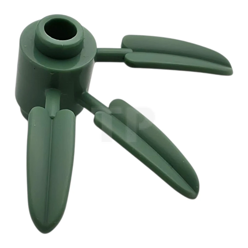 LEGO&reg; 6409581 - 30176 - Pflanzstein, rund 1 x 1 mit 3 Bambusblättern