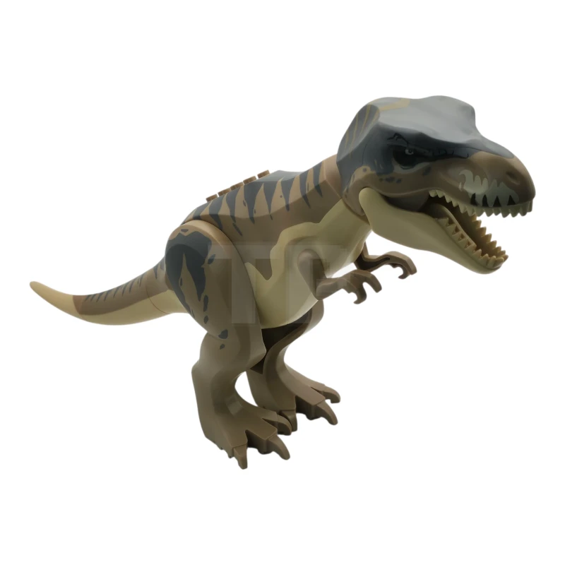 LEGO&reg;  - trex12 - Dinosaur Tyrannosaurus rex with Dark Tan Back and Dark Bluish Gray Markings