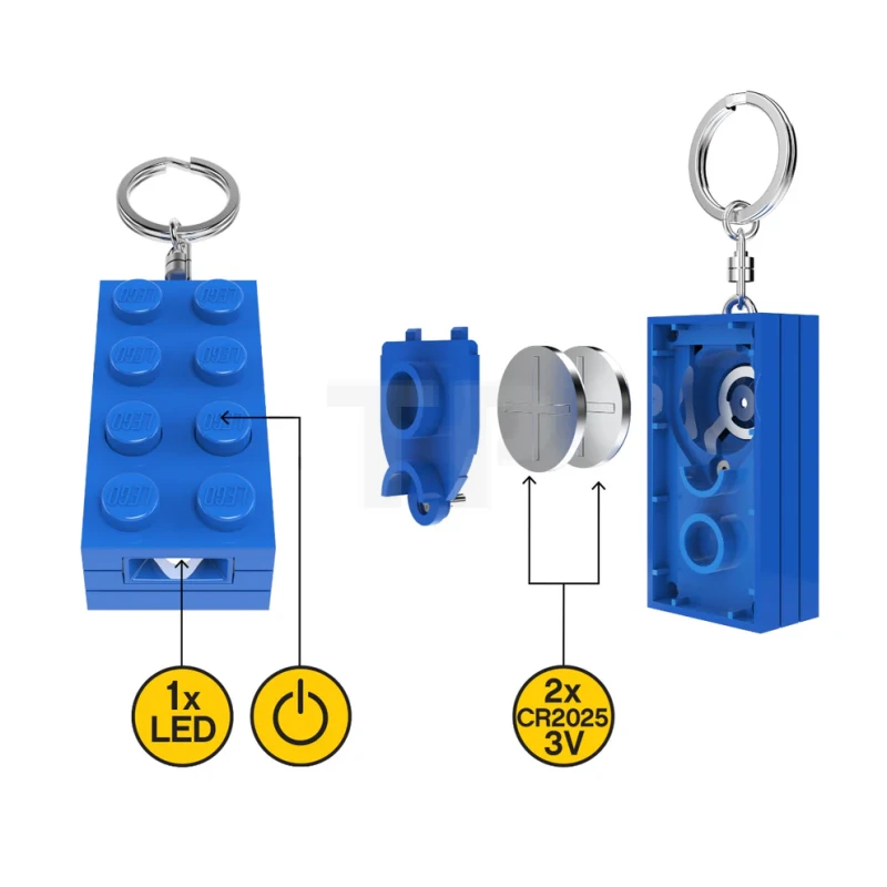LED Key Light 2X4 Brick Blue