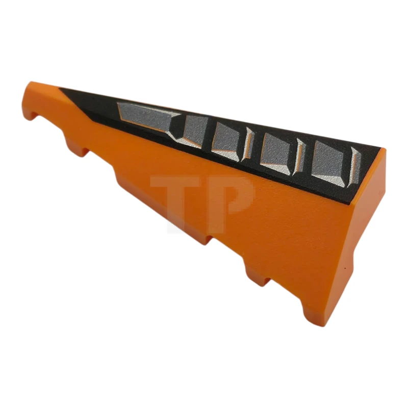 LEGO&reg; 3504pb10 - 6567946 - Wedge 5 x 2 Left with Black, Dark Silver and Silver Air Vent Pattern