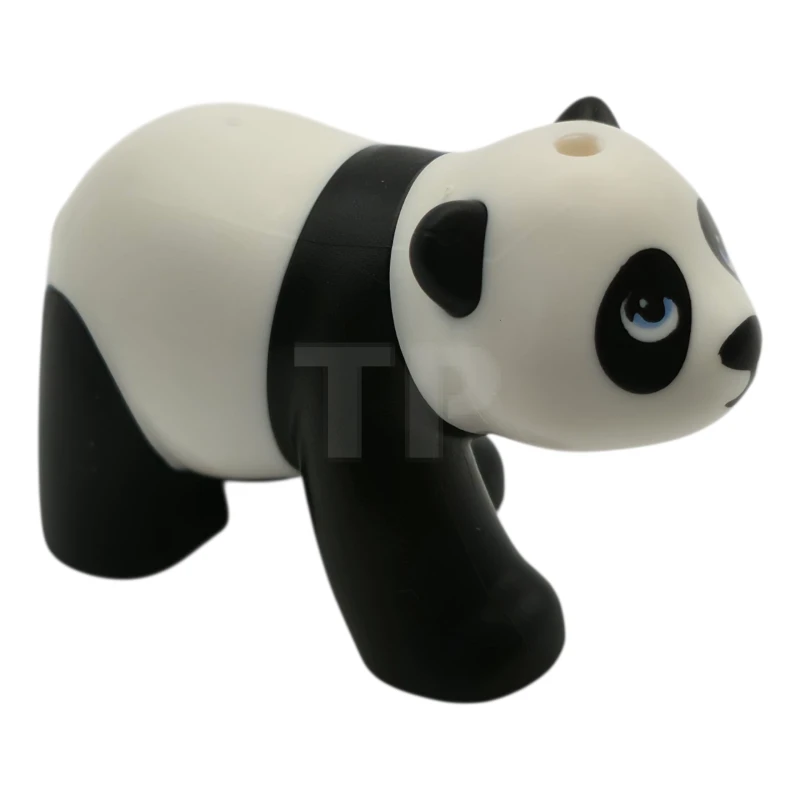 LEGO&reg; 6539543 - 111383pb01 - Panda, Friends Style with Molded White Head and Body and Printed Black Nose and Eye Patches and Bright Light Blue Eyes Pattern (Lan Lan)