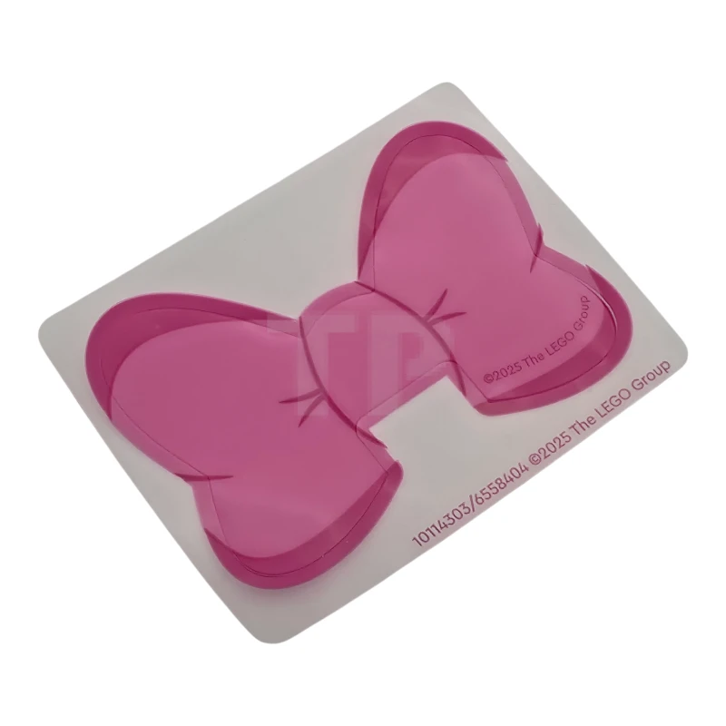 LEGO&reg; 6558404 - 114303 - Plastic Bow with Magenta Edges and Creases on Dark Pink Background Pattern