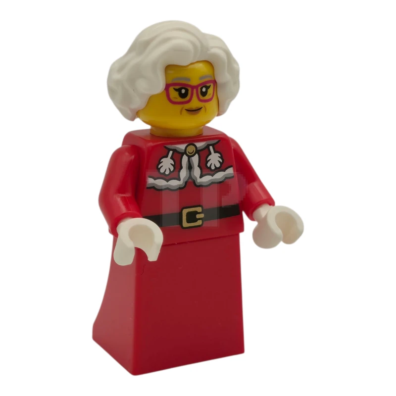 LEGO&reg; hol376 Mrs. Claus - Red Jacket, Plain Skirt