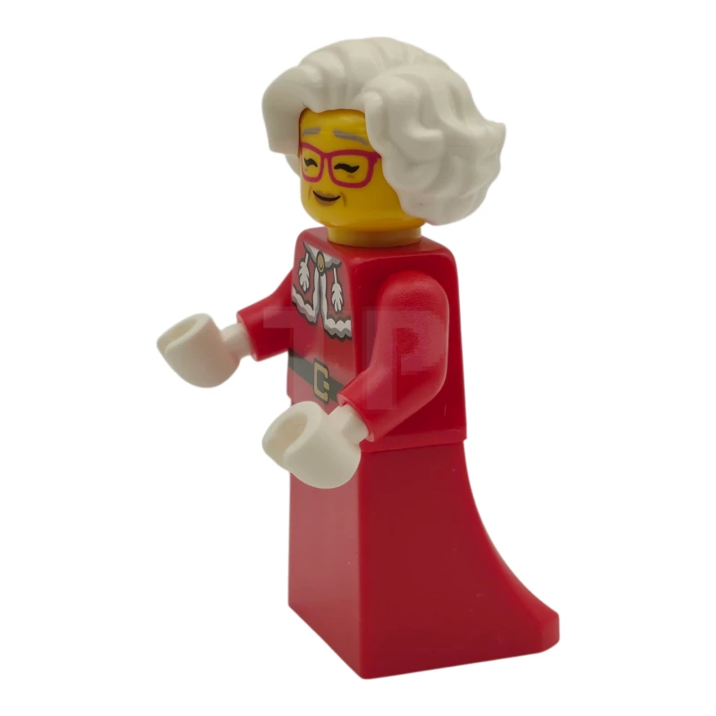LEGO&reg; hol376 Mrs. Claus - Red Jacket, Plain Skirt