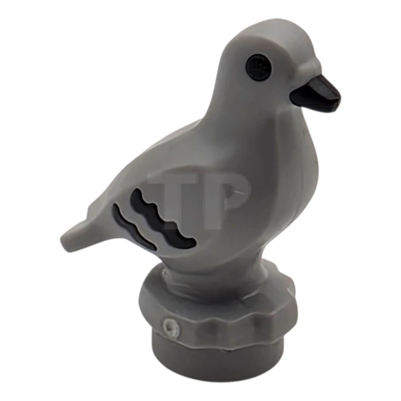 LEGO&reg; 6524887 - 7188pb01 - Bird, Pigeon with Molded Black Eyes, Beak and Feathers Pattern