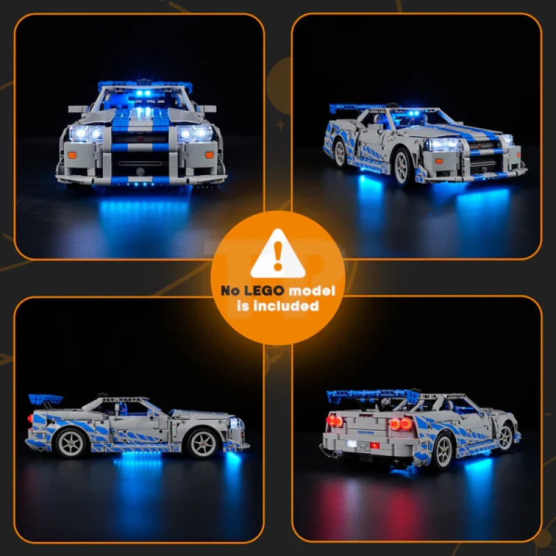 Light Kit for LEGO® 42210 2 Fast 2 Furious Nissan Skyline GT-R (R34) Car