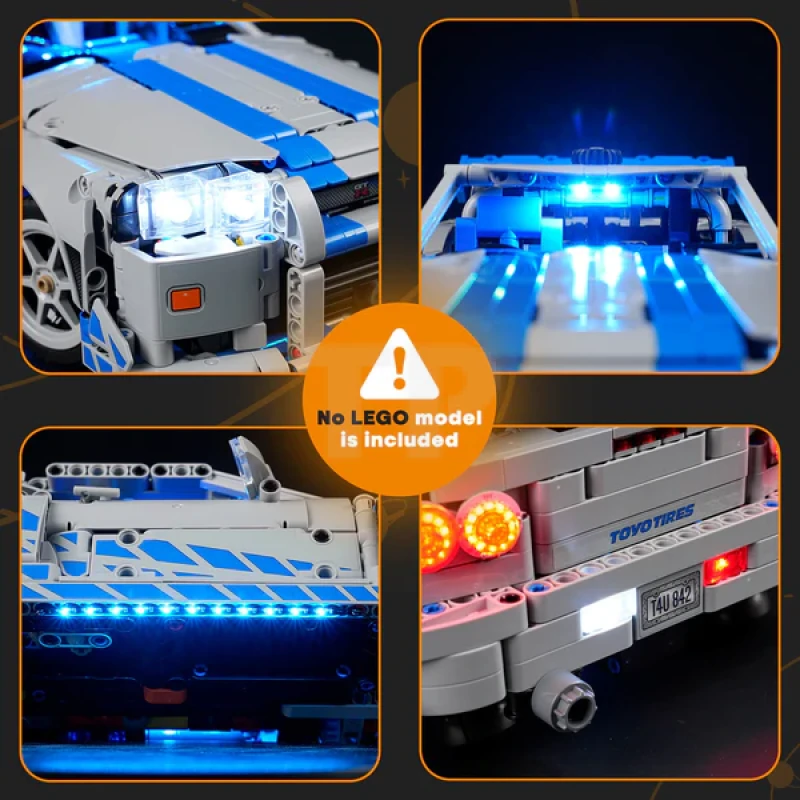 Light Kit for LEGO® 42210 2 Fast 2 Furious Nissan Skyline GT-R (R34) Car