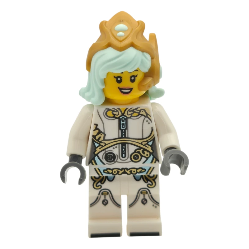 LEGO&reg; drm093 Astrid - Weißes Outfit, helles Aqua-Haar, Goldkrone