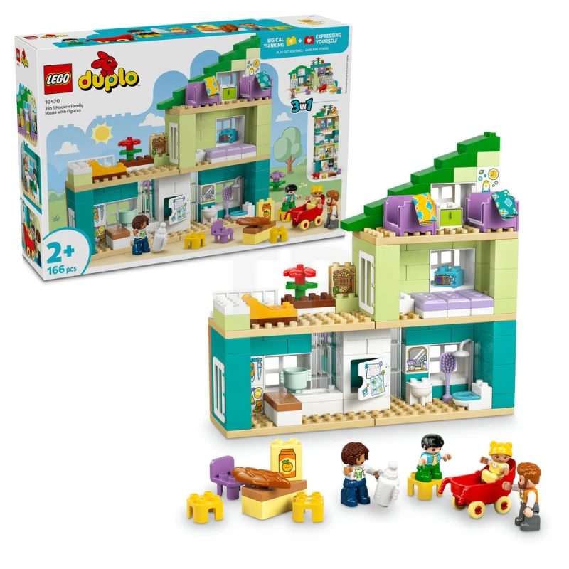 LEGO&reg; 10470 3-in-1 modern woonhuis met figuren
