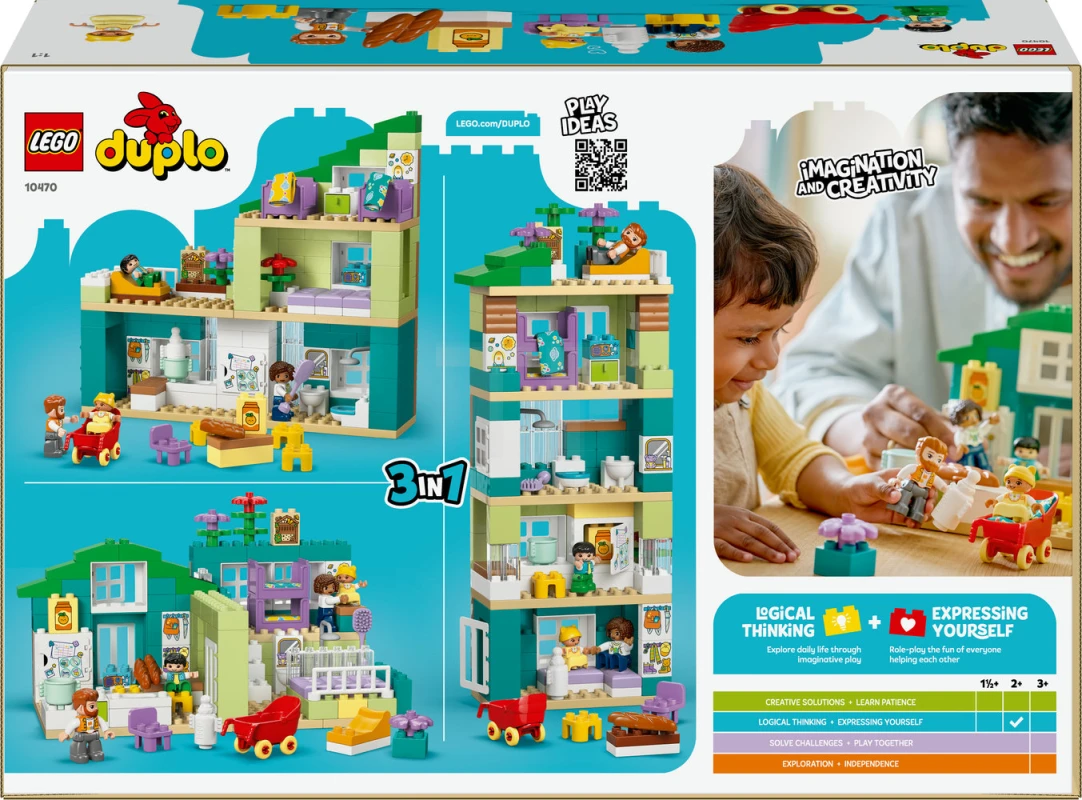 LEGO&reg; 10470 3-in-1 modern woonhuis met figuren