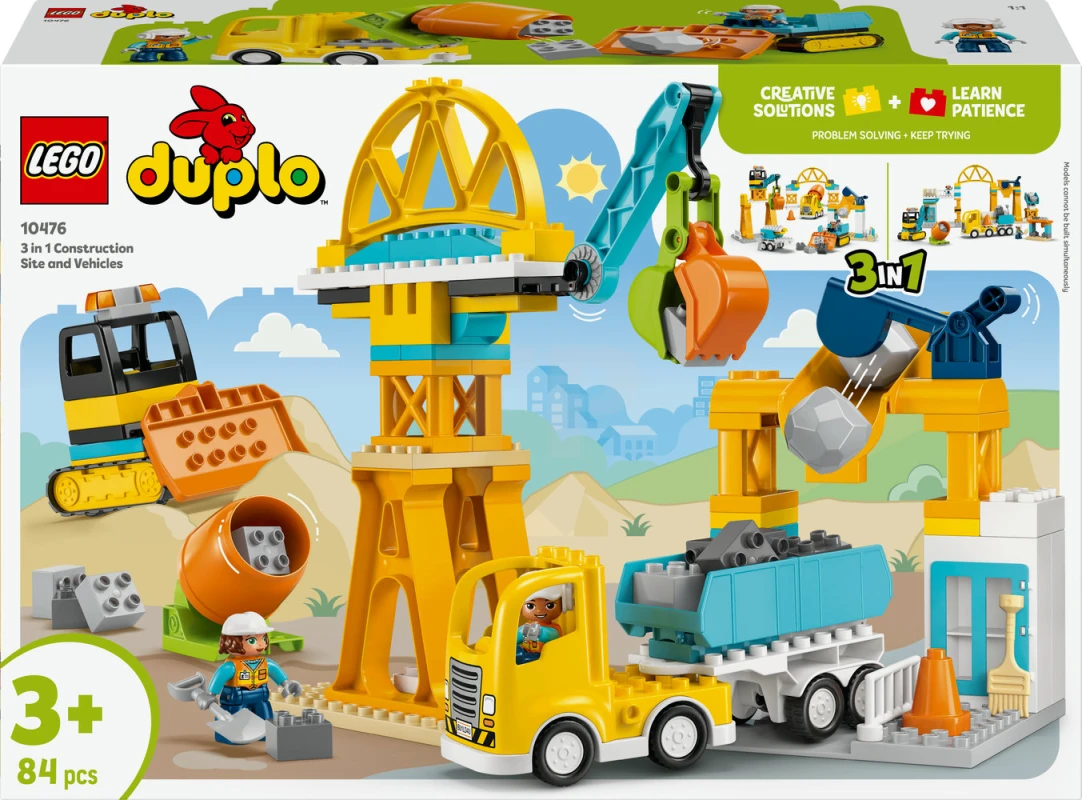 LEGO&reg; 10476 3 in 1 Construction Site and Vehicles