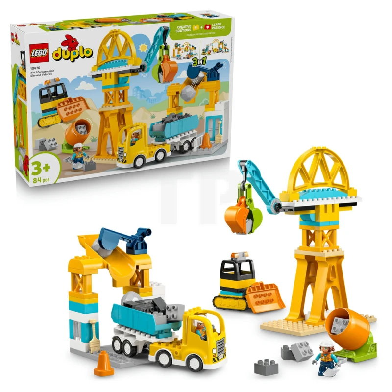 LEGO&reg; 10476 3 in 1 Construction Site and Vehicles