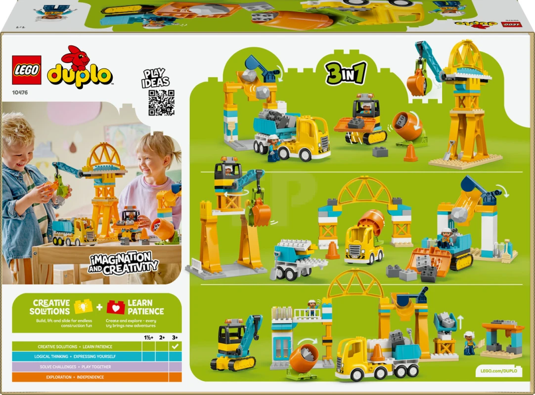 LEGO&reg; 10476 3 in 1 Construction Site and Vehicles
