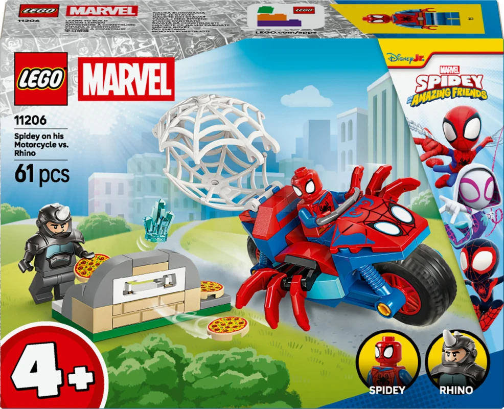 LEGO&reg; 11206 Spidey on his Motorcycle vs. Rhino