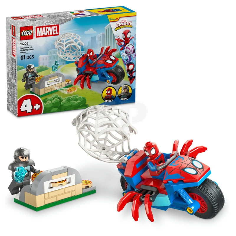 LEGO&reg; 11206 Spidey on his Motorcycle vs. Rhino