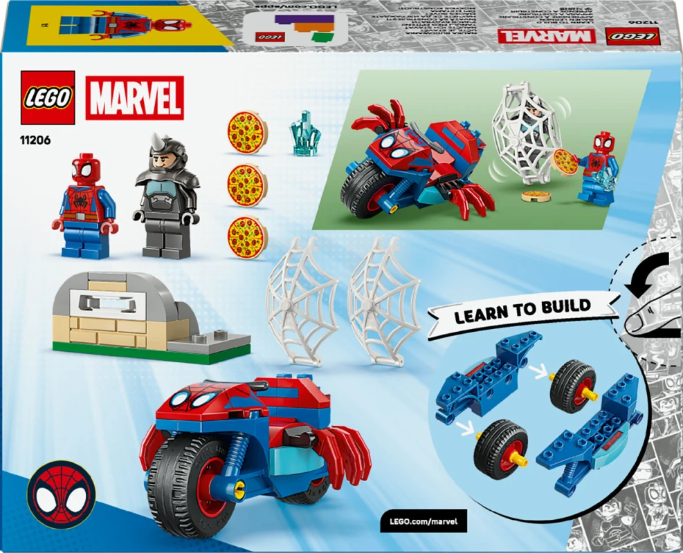 LEGO&reg; 11206 Spidey on his Motorcycle vs. Rhino