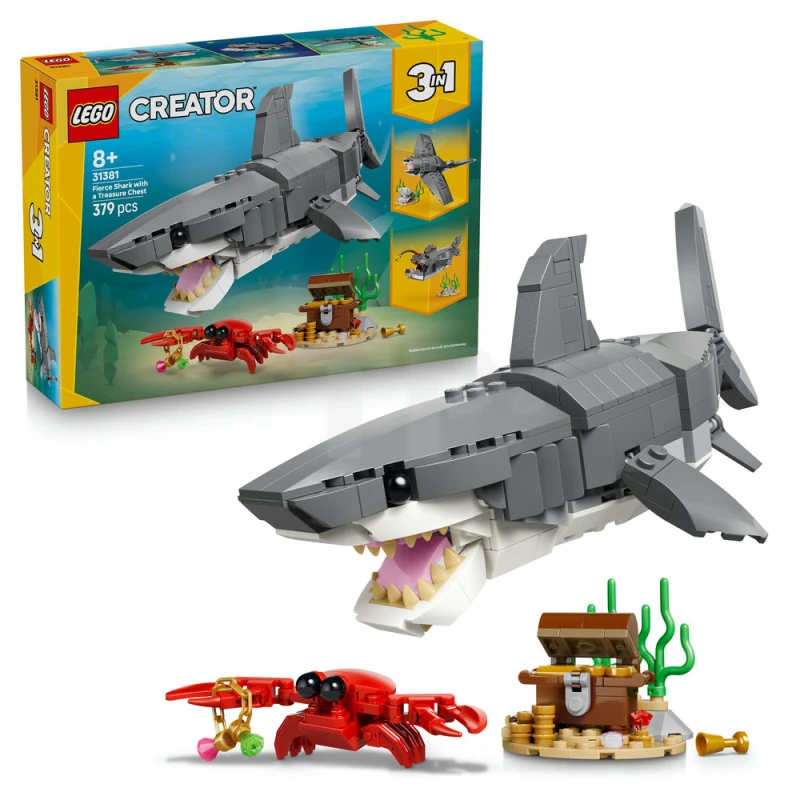 LEGO&reg; 31381 Wilder Hai mit Schatztruhe