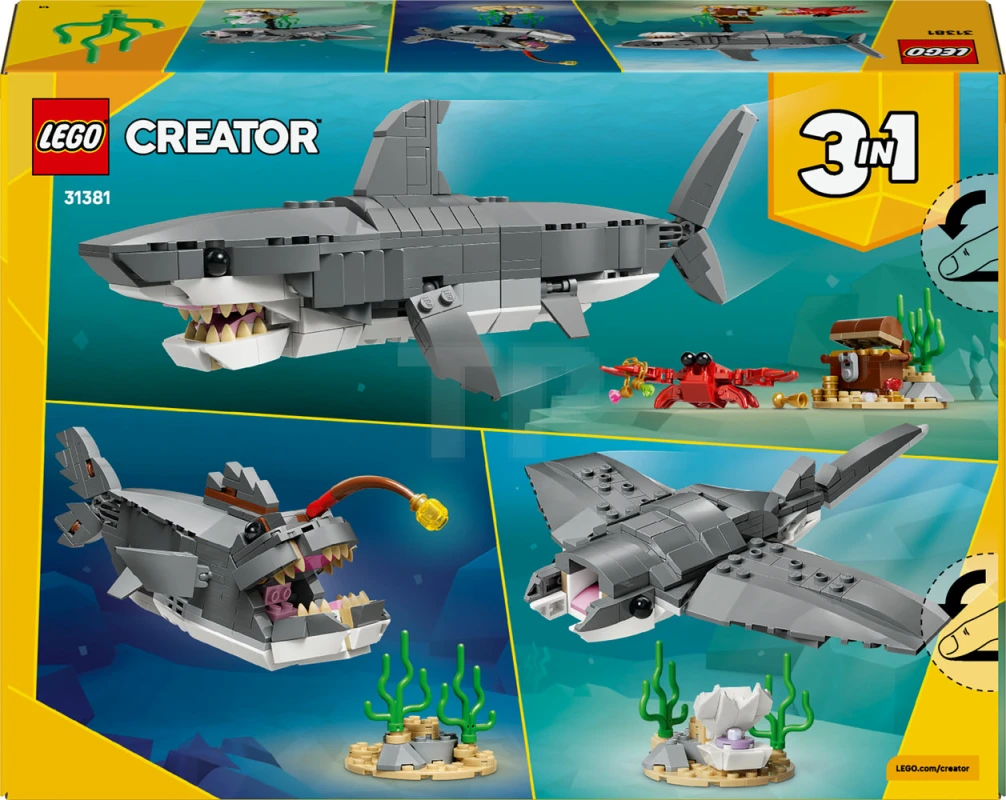 LEGO&reg; 31381 Wilder Hai mit Schatztruhe