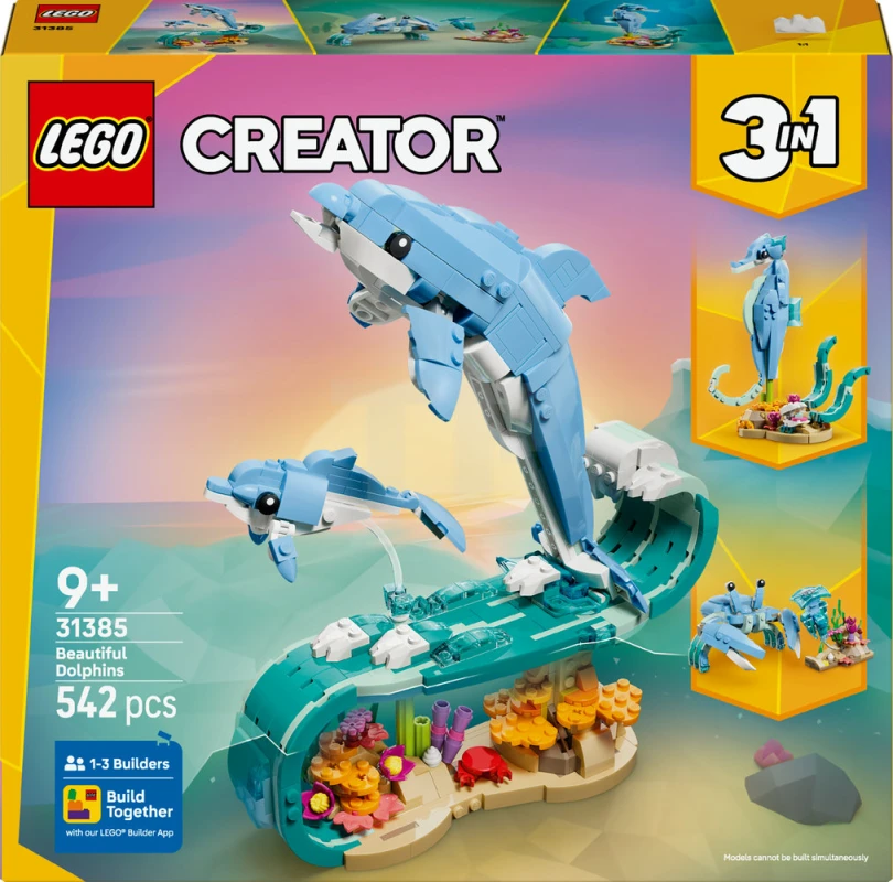 LEGO&reg; 31385 Sea Animals: Beautiful Dolphins