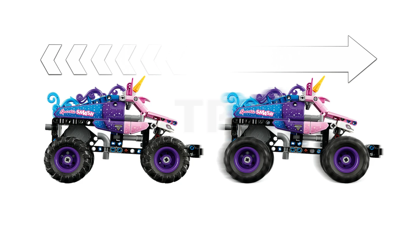 LEGO&reg; 42220 Monster Jam™ Sparkle Smash™ mit Rückziehmotor