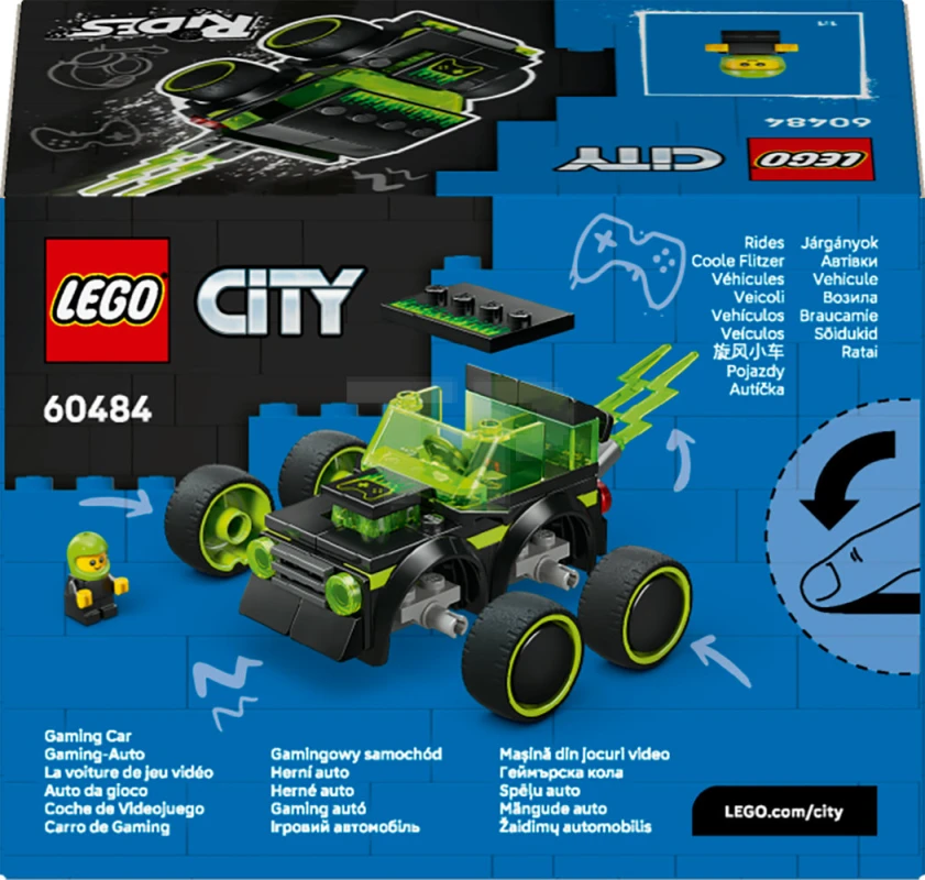 LEGO&reg; 60484 Vehículos: Coche de Carreras de Videojuego