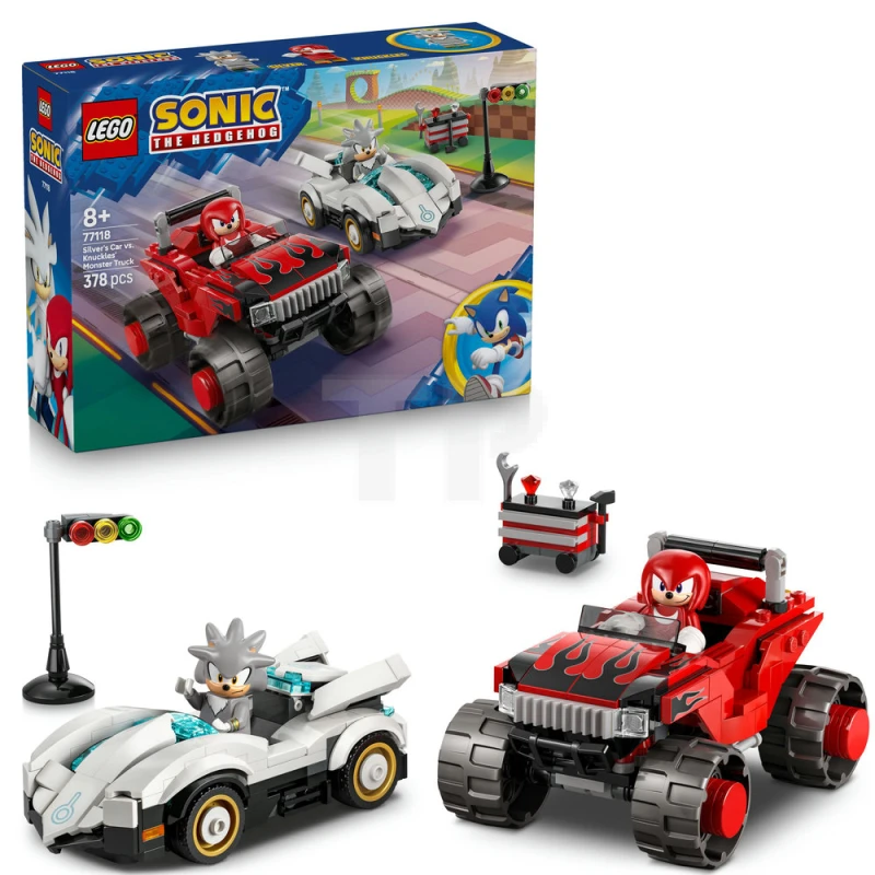 LEGO&reg; 77118 Silver's Car vs. Knuckles' Monster Truck