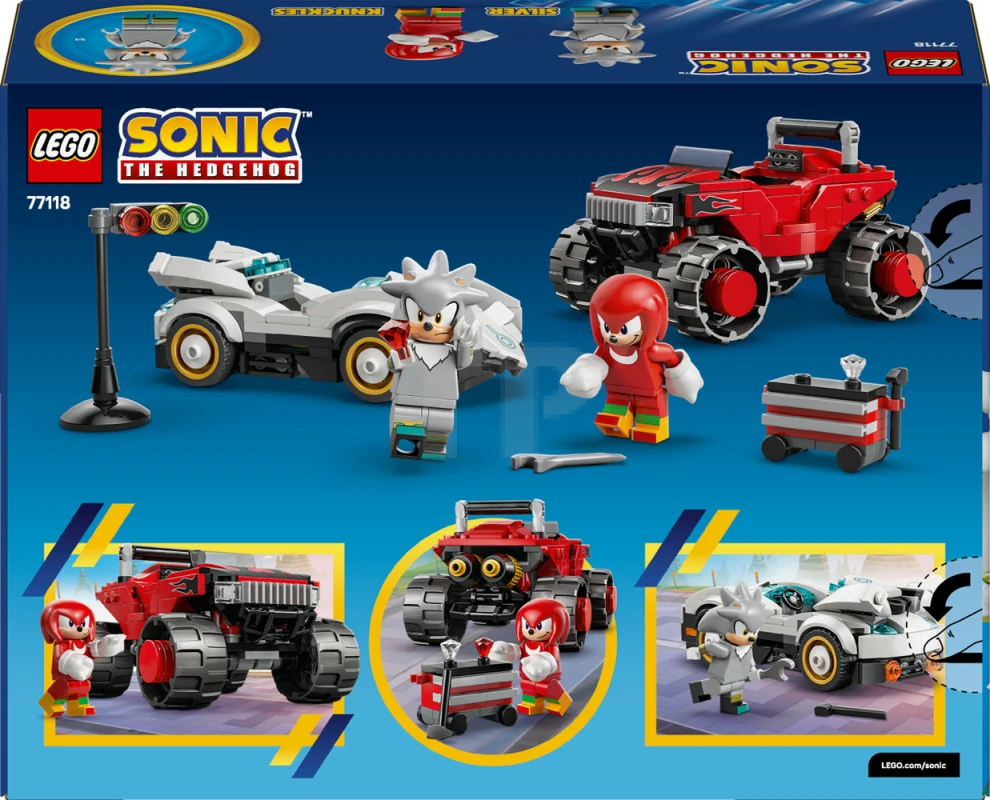 LEGO&reg; 77118 Silver's Car vs. Knuckles' Monster Truck