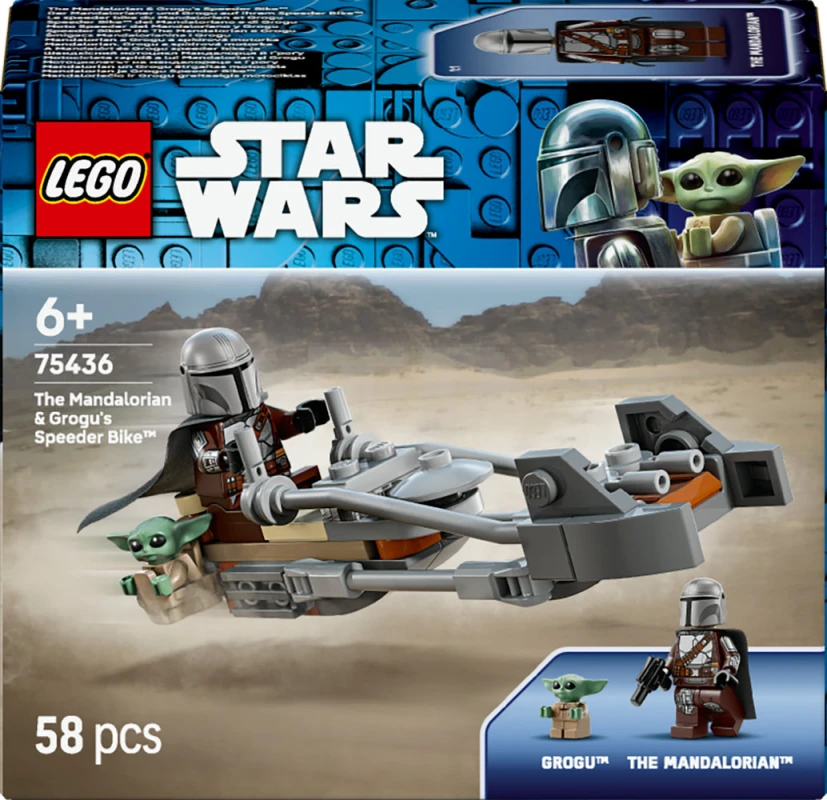 LEGO&reg; 75436 Der Mandalorianer und Grogu auf ihrem Speeder Bike™