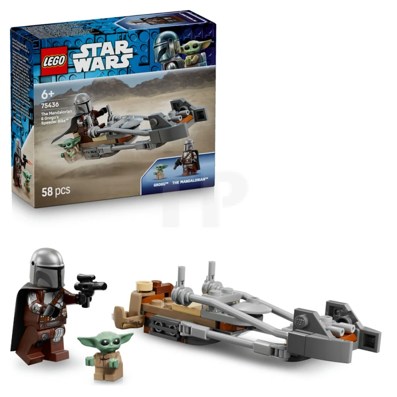 LEGO&reg; 75436 Der Mandalorianer und Grogu auf ihrem Speeder Bike™