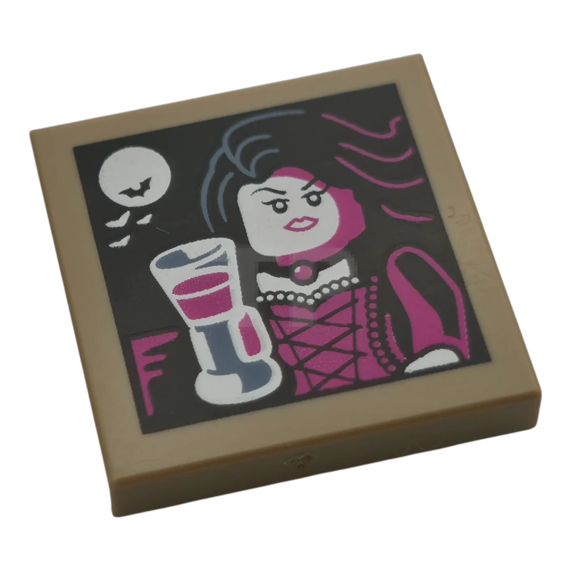 LEGO&reg; 6538810 - 3068pb2634 - Tile 2 x 2 with Portrait of Vampire Minifigure Pattern