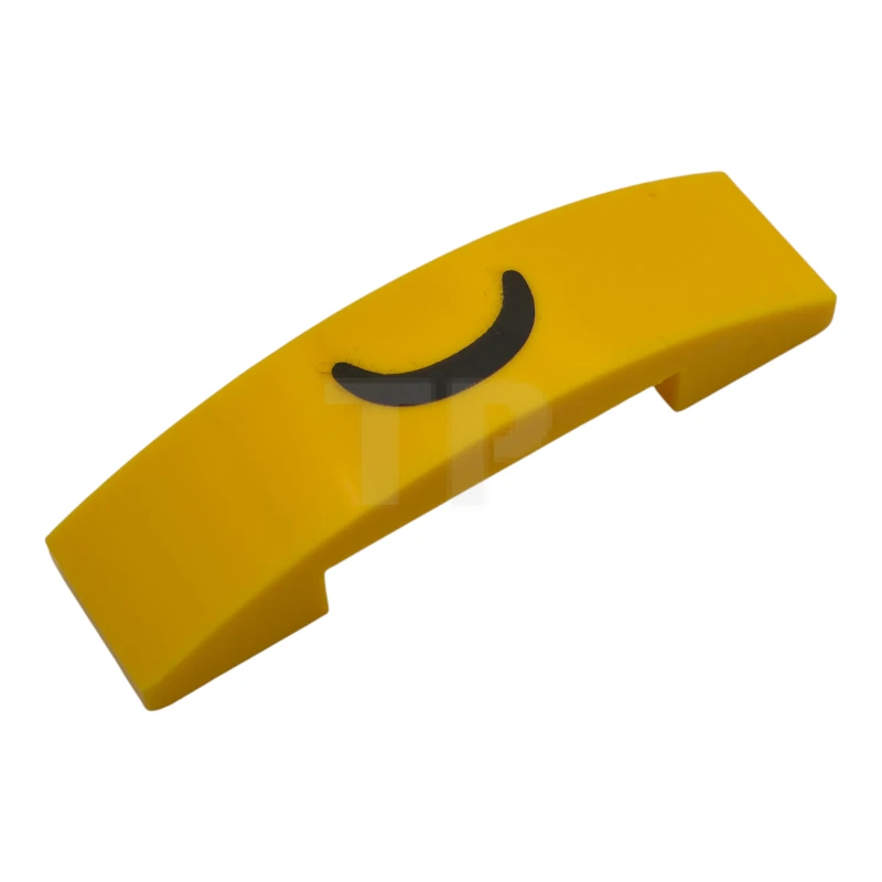 LEGO&reg; 93273pb224 - 6546444 - Slope, Curved 4 x 1 x 2/3 Double with Black Smile Curved Line Pattern