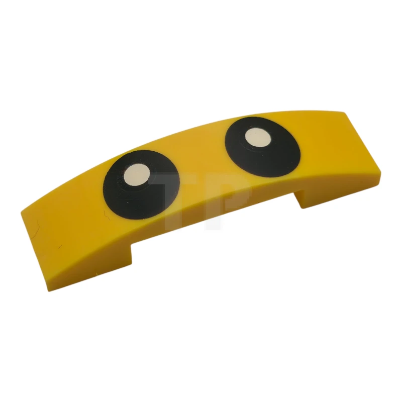 LEGO&reg; 93273pb225 - 6546445 - Slope, Curved 4 x 1 x 2/3 Double with Black Eyes with White Glints Pattern