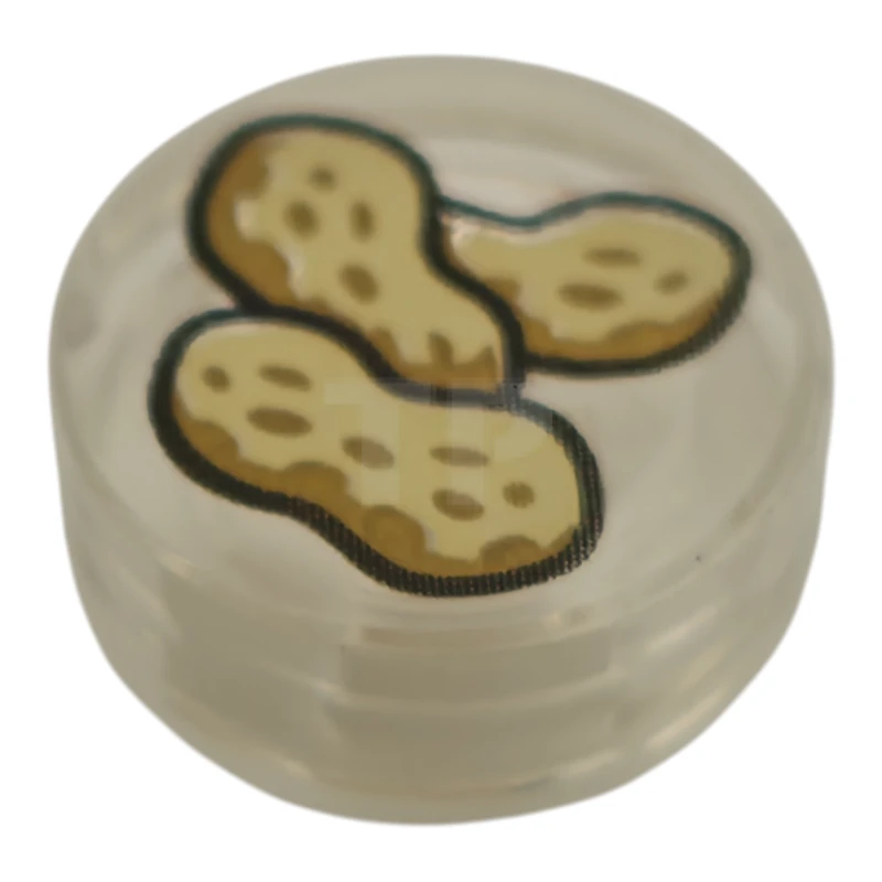 LEGO&reg; 6527760 - 98138pb451 - Carreau 1 x 1 rond avec motif de cacahuètes.