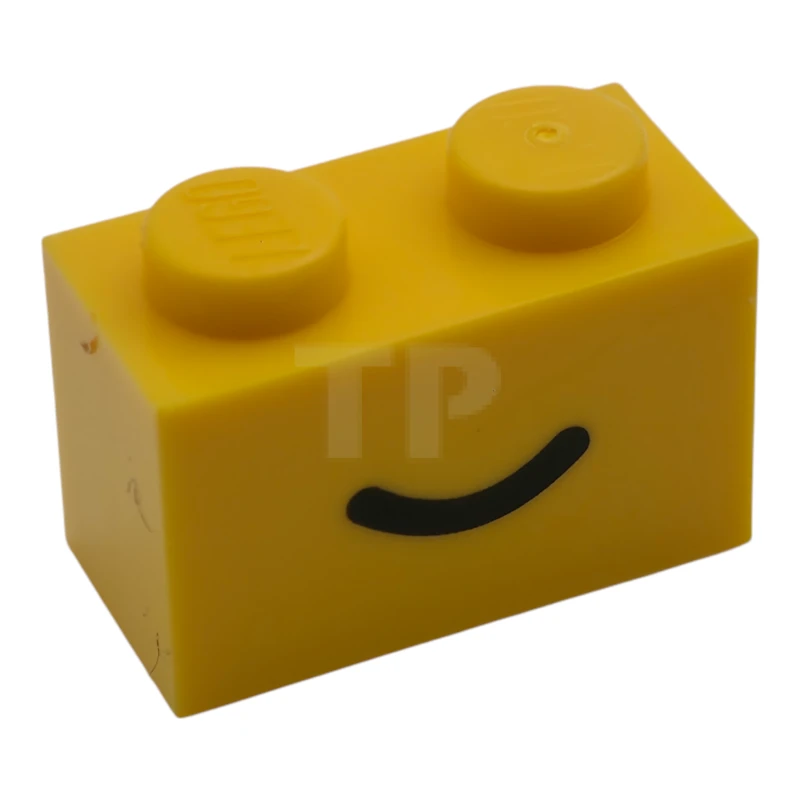 LEGO&reg; 6546606 - 3004pb302 - Brick 1 x 2 with Smile Pattern