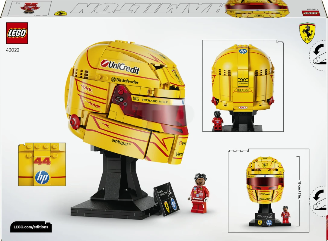 LEGO&reg; 43022 Scuderia Ferrari HP Lewis Hamilton Helmet