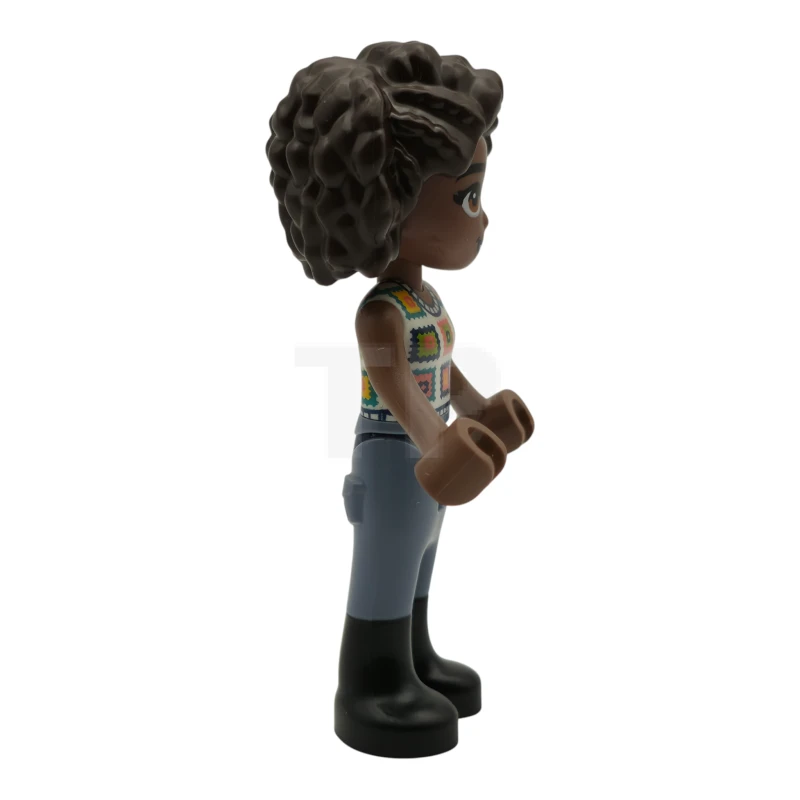 LEGO&reg; frnd0843 Friends Aliya - White Crochet Top, Sand Blue Trousers with Black Boots