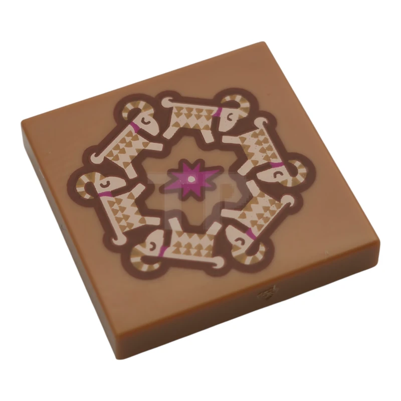 LEGO&reg; 6524643 - 3068pb2708 - Tegel 2 x 2 met groothoornschaap krans en sterpatroon