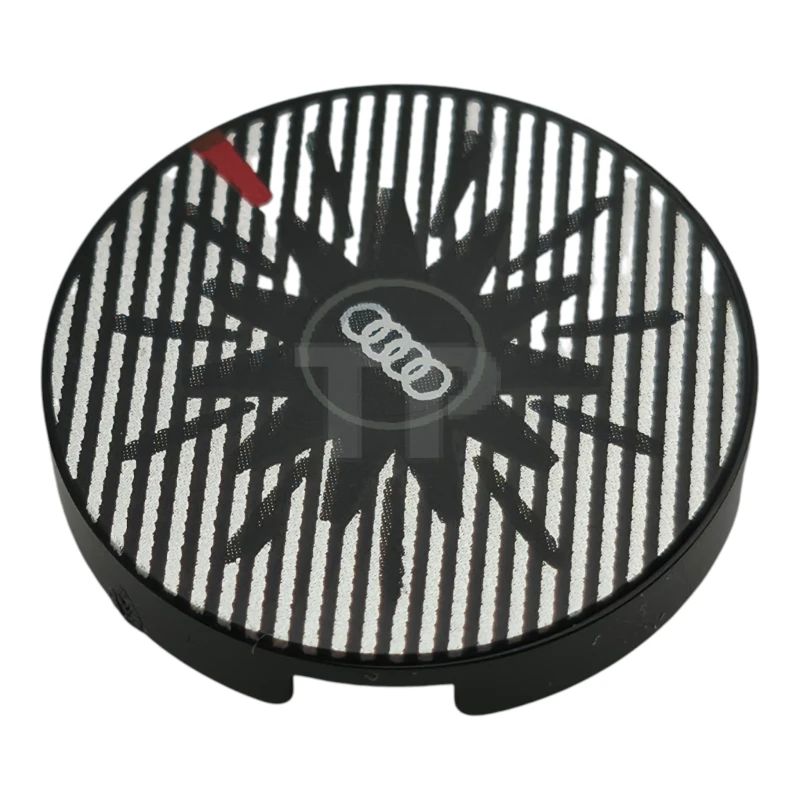 LEGO&reg; 6472246 - 14769pb674 - Tile 2 x 2 Round with Bottom O and Audi Logo Pattern