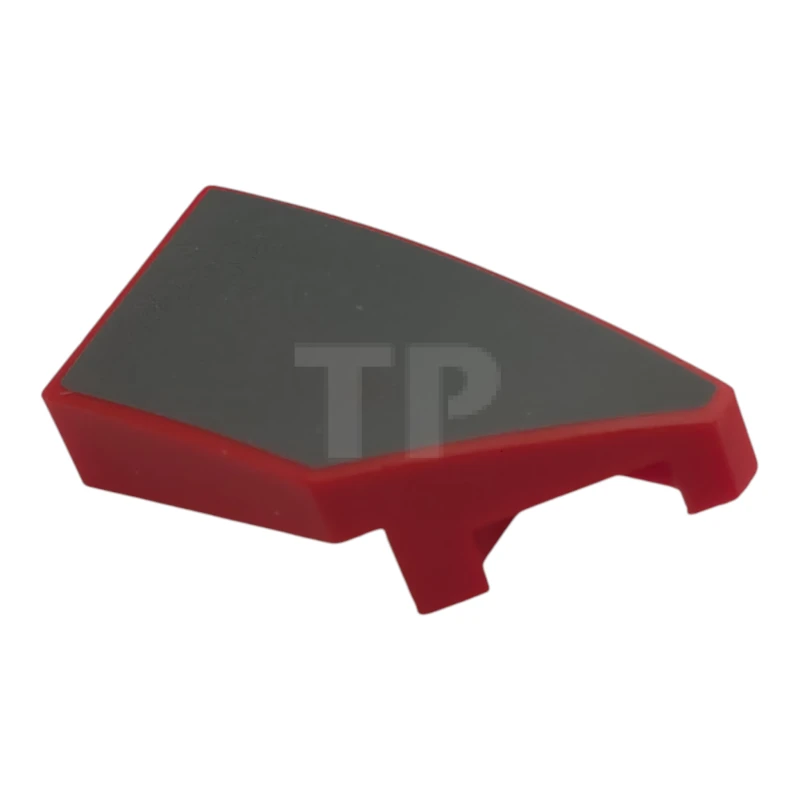 LEGO&reg; 6472239 - 29119pb031 - Wig 2 x 1 x 2/3 rechts met donkergrijs oppervlaktepatroon