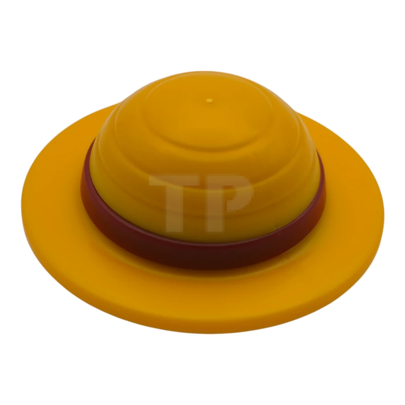 LEGO&reg; 6559949 - 112400pb01 - Minifigure, Hair Combo, Hat with Hair, Straw Hat with Molded Dark Red Band and Short Hair Pattern