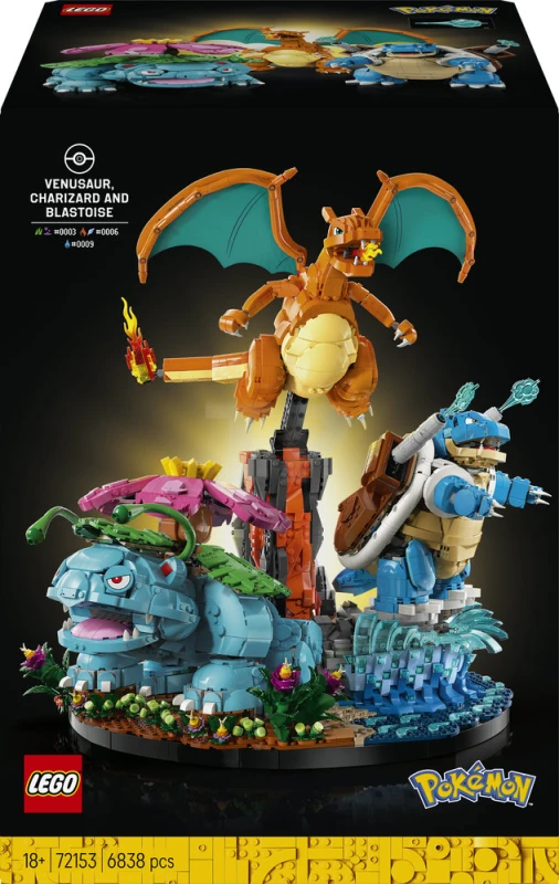 LEGO&reg; 72153 Venusaur, Charizard and Blastoise